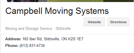 Campbell Moving Systems – Location