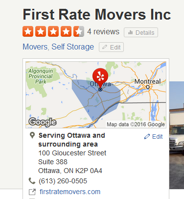 First Rate Movers – Movers Location