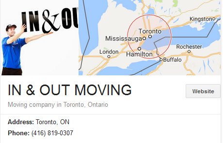 In and Out Moving – Location