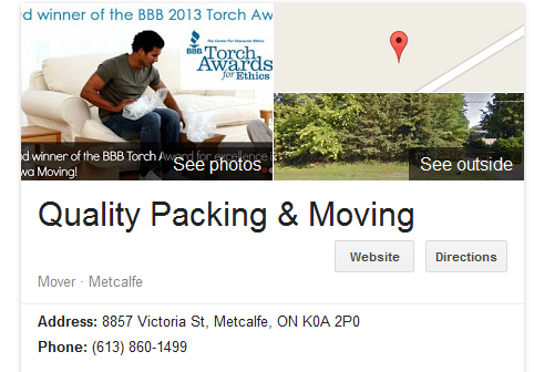 Quality Packing & Moving - Location