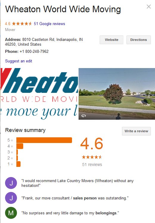 Wheaton Worldwide Moving – Location and reviews