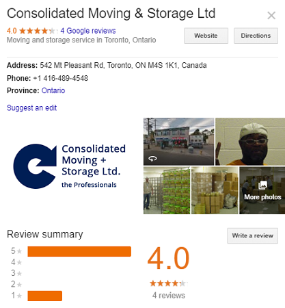 Consolidated Moving and Storage