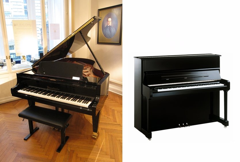 A grand piano and an upright piano requires special and expert handling for short or long distance relocation CC BY-SA 3.0, https://commons.wikimedia.org/w/index.php?curid=19732732