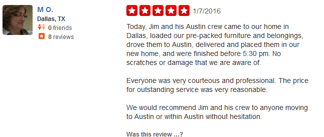 AB Moving – YELP review