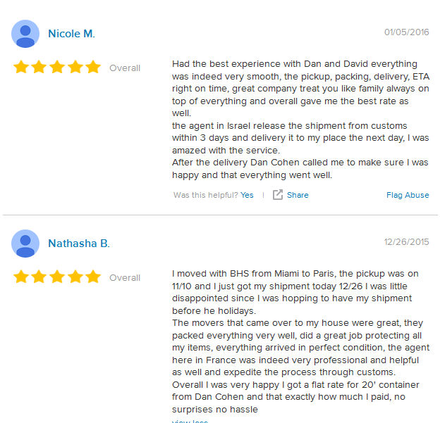 Blue Horizon Shipping – Moving reviews