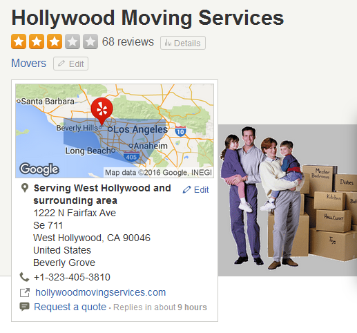 Hollywood Moving Services – Moving company Location