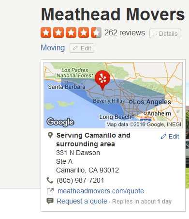 Meathead Movers – Movers’ Location