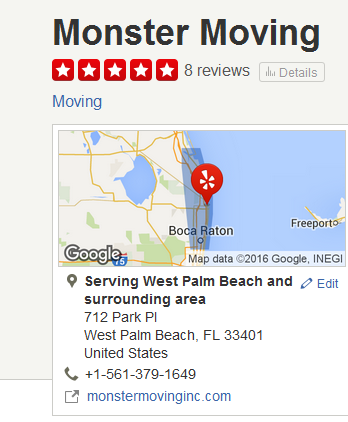 Monster Moving – Movers’ location