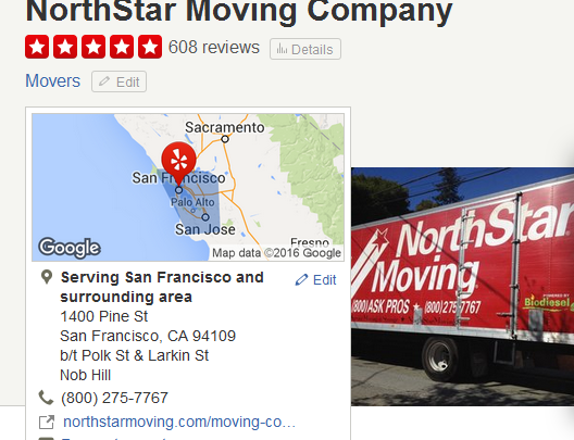 Northstar Moving – Location