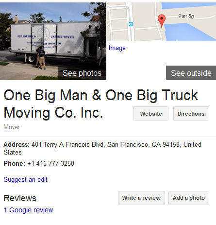 One Big Man, One Big Truck - Location