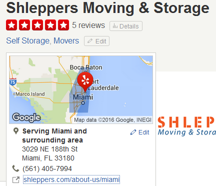 Schleppers Moving & Storage – Movers’ Location