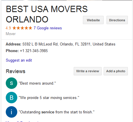 Best USA Movers – Movers’ Location
