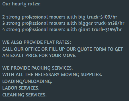 Best USA Movers – Moving rates