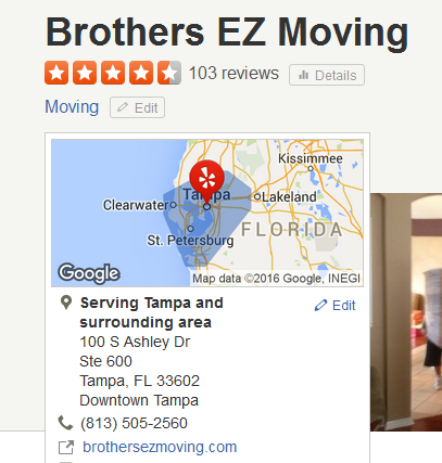 Brothers EZ Moving – Movers’ location