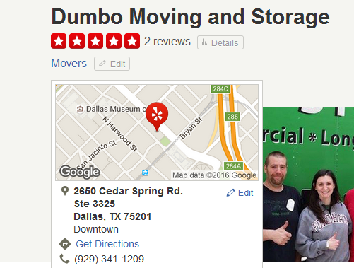 Dumbo Moving and Storage – Movers’ location