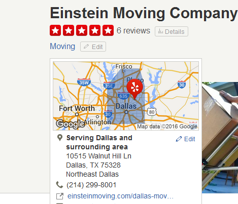 Einstein Moving Company – Movers’ location