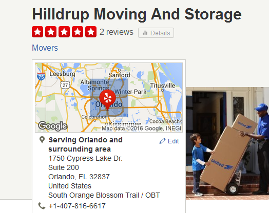 Hilldrup Moving and Storage – Movers’ location