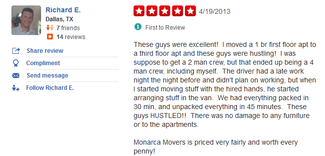 Monarca Movers – Moving review