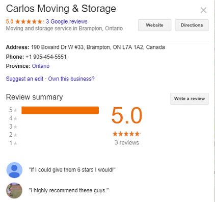 Carlos Moving and Storage