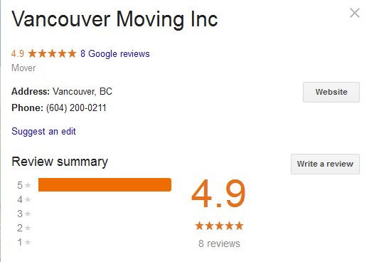 Vancouver Moving – Location