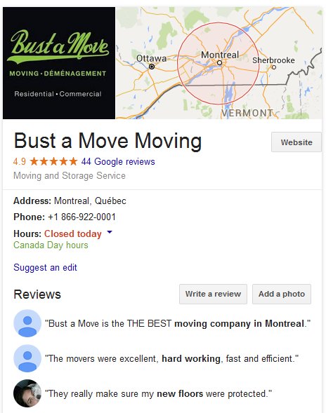 Bust a Move Moving – Location and moving reviews