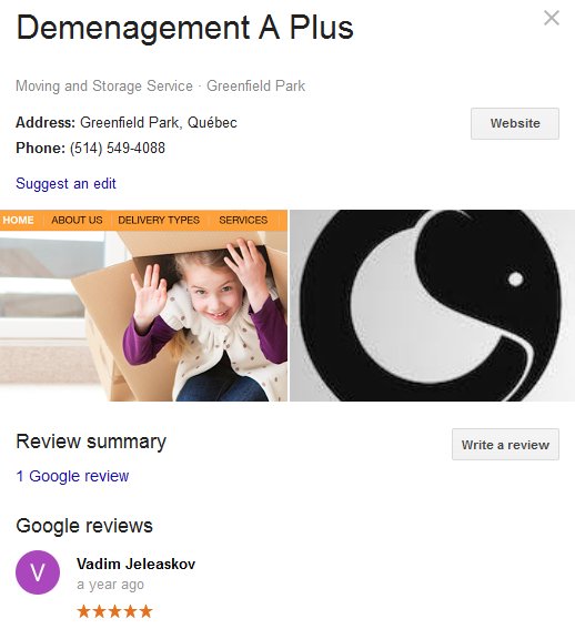Demenagement A Plus – Location and moving review