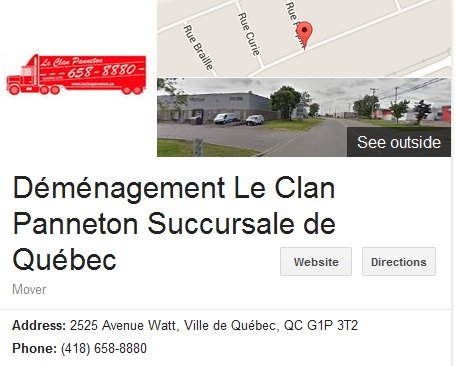 Déménagement Le Clan Panneton • Montréal • Québec • Boutique