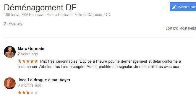 Demenagement DF – Moving reviews