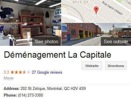 Demenagement La Capitale - Location