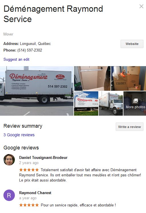 Demenagement Raymond Service – Location and moving reviews