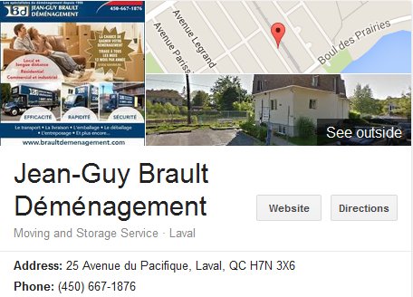 Jean Guy Brault Demenagement – Location