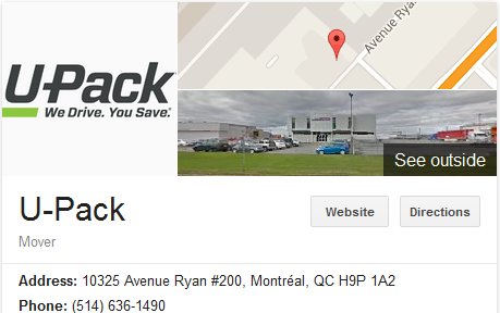 U-Pack Moving – Location