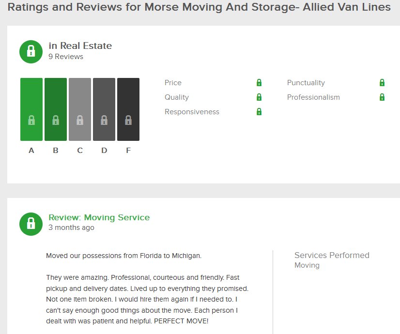 Allied Van Lines – Agent Moving review