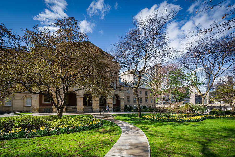 Gardens and Osgoode Hall in Downtown Toronto is just one of many beautiful parks