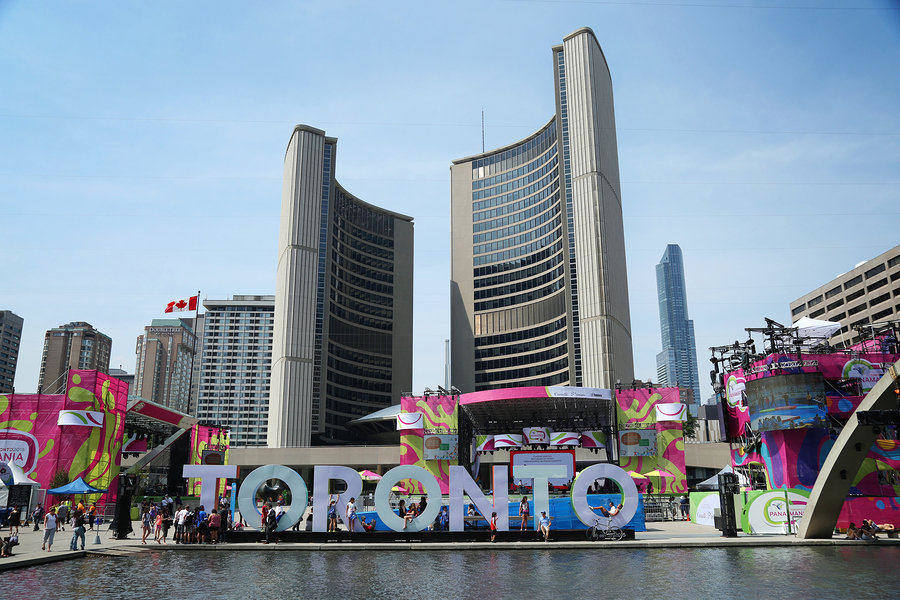 Nathan Philips Square in Downtown Toronto