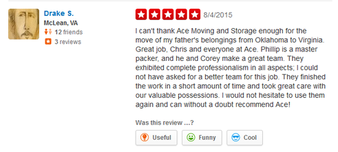 Ace Moving and Storage – Moving review