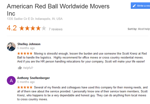 American Red Ball Worldwide Movers – Moving reviews