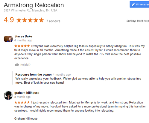 Armstrong Relocation – Moving reviews