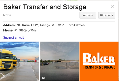 Baker Transfer and Storage - Location