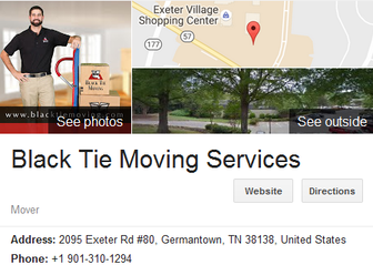 Black Tie Moving Services – Location