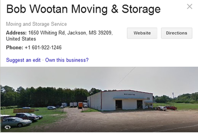 Bob Wootan Moving and Storage – Location