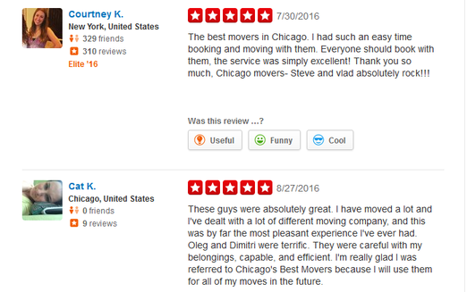 Chicago Movers – Moving review