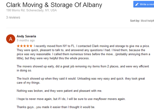 Clark Moving and Storage – Moving review