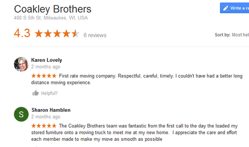 Coakley Brothers – Moving reviews