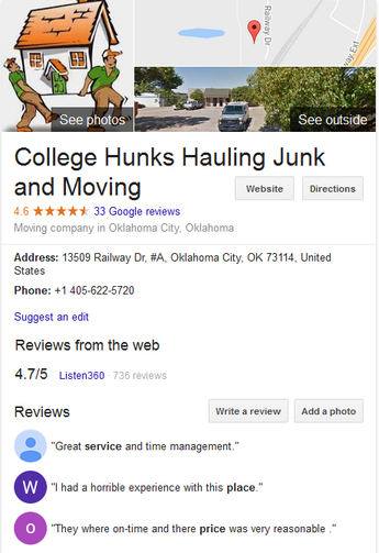 College Hunks Hauling Junk and Moving – Location
