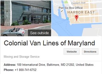 Colonial Van Lines – Location