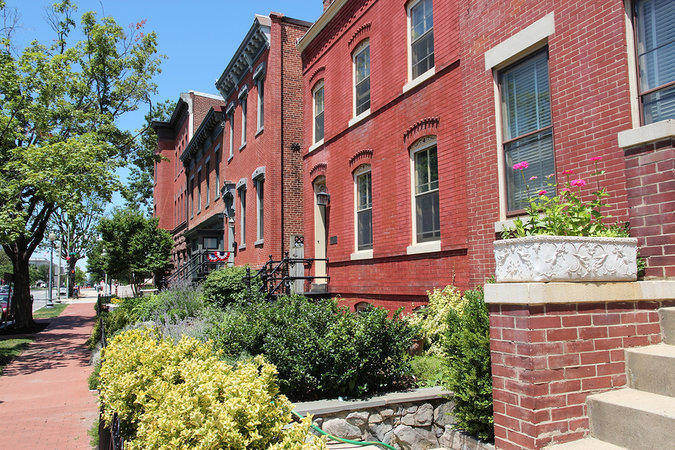 Colorful townhomes in Capitol Hill - A much sought-after DC neighborhood