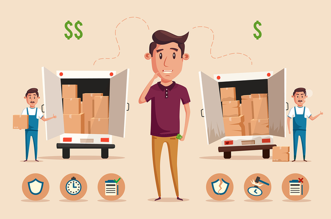 Consider price, reputation, customer service, and quality when choosing your moving company