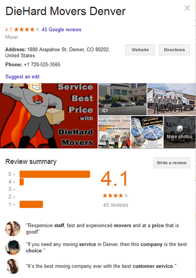 Die Hard Movers – Location and reviews