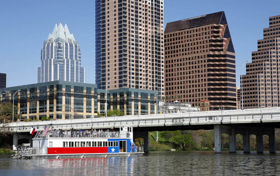 Downtown Austin and the Colorado River is a remarkable sight